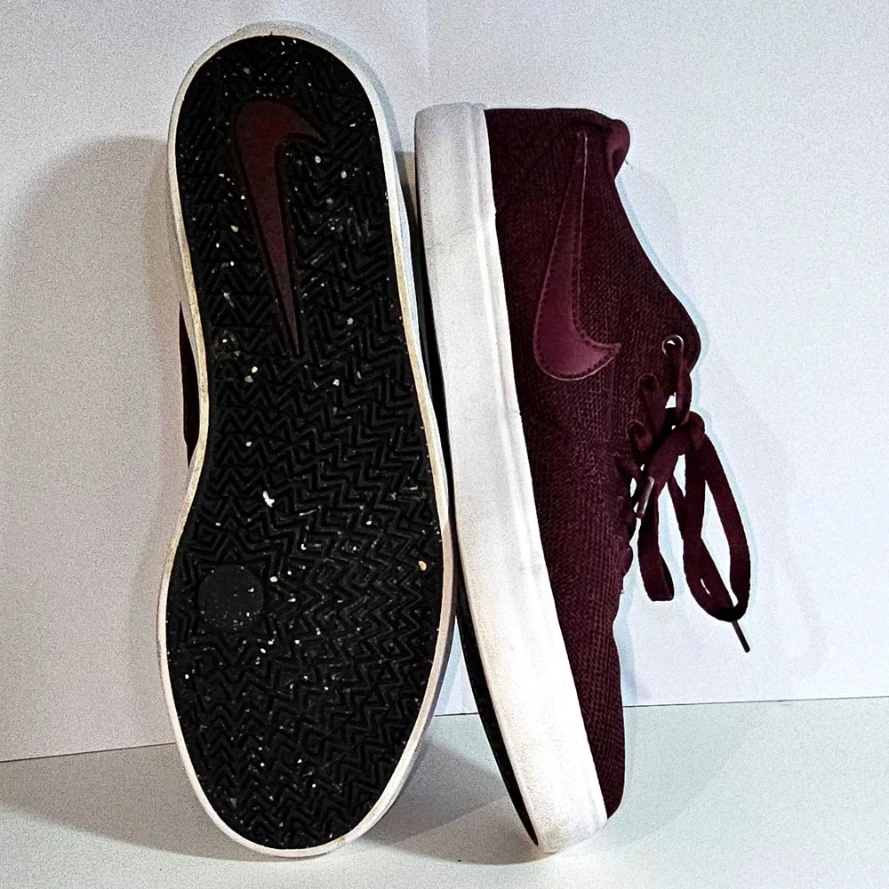 Nike SB Burgundy Mesh Low Top Sneakers Skate Shoes Men Size 10 - Picture 7 of 13